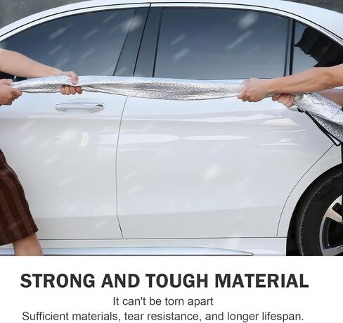 Car Windshield Cover, Waterproof Snowproof Sunshade Cover for Windshield Hood, Thickened Heat-insulating Foldable Car Exterior Accessories, Universal for Most Vehicles (Silver) in Saudi Arabia