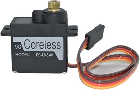 9g Coreless Servo Black, Full Metal Gear Micro RC Servo 4KG-CM Torque 4.8-8.4V for Arduino Fixed-Wing Aircraft RC Smart Car Robotic Arm DIY Projects 180 Degree in Saudi Arabia
