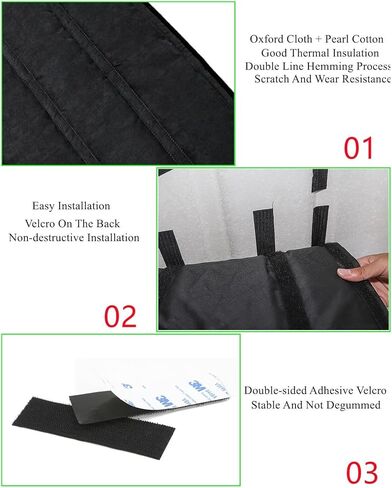 Sound Heat Insulation Pad ，Compatible for Jeep Wrangler JK 4-Door 2012-2017 Car Hardtop Rear Window Ceiling Roof Heat Insulation Cotton Kits in Saudi Arabia