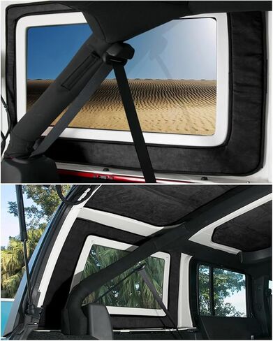 Sound Heat Insulation Pad ，Compatible for Jeep Wrangler JK 4-Door 2012-2017 Car Hardtop Rear Window Ceiling Roof Heat Insulation Cotton Kits in Saudi Arabia