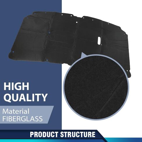 PIT66 Hood Insulation Pad Heat Shield w/ Clips Compatible with Ford F250 F350 F450 Super Duty 1999-2007/Fit Ford Excursion 2000-2007 Heat Blanket in Saudi Arabia