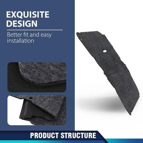 PIT66 Hood Insulation Pad Heat Shield w/ Clips Compatible with Ford F250 F350 F450 Super Duty 1999-2007/Fit Ford Excursion 2000-2007 Heat Blanket in Saudi Arabia