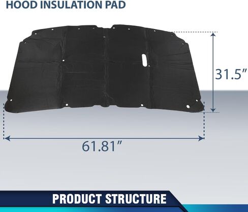 PIT66 Hood Insulation Pad Heat Shield w/ Clips Compatible with Ford F250 F350 F450 Super Duty 1999-2007/Fit Ford Excursion 2000-2007 Heat Blanket in Saudi Arabia