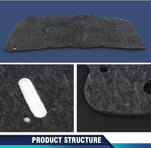 PIT66 Hood Insulation Pad Heat Shield w/ Clips Compatible with Ford F250 F350 F450 Super Duty 1999-2007/Fit Ford Excursion 2000-2007 Heat Blanket in Saudi Arabia