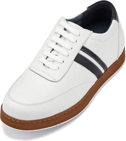CALTO Men's Invisible Height Increasing Elevator Shoes - Leather Lace-up Lightweight Clasic Casual Sneakers - 2.8 Inches Taller in Saudi Arabia