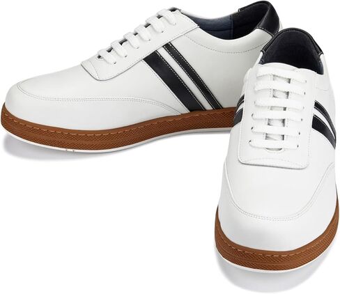 CALTO Men's Invisible Height Increasing Elevator Shoes - Leather Lace-up Lightweight Clasic Casual Sneakers - 2.8 Inches Taller in Saudi Arabia
