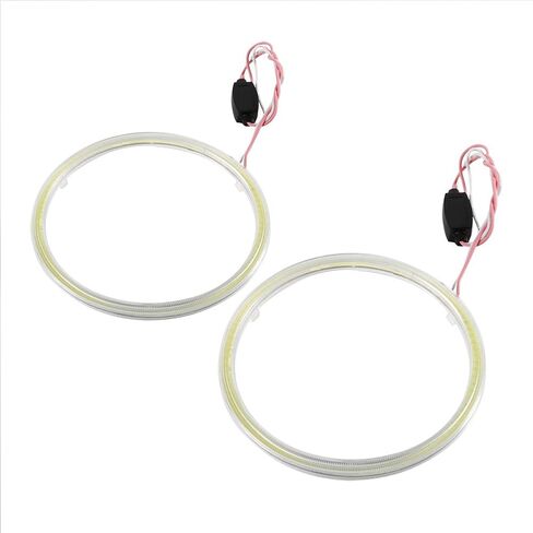 Car LED Headlights, Bright White LED Halo Rings for Motorcycle, Motorcycle LED Halo Rings, 12V COB LED Lamp Light, 110mm Headlight Rings for Drivers, Motorcycle Riders, and Car Enthusiasts in Saudi Arabia