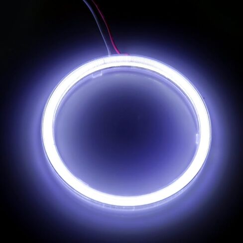 Car LED Headlights, Bright White LED Halo Rings for Motorcycle, Motorcycle LED Halo Rings, 12V COB LED Lamp Light, 110mm Headlight Rings for Drivers, Motorcycle Riders, and Car Enthusiasts in Saudi Arabia