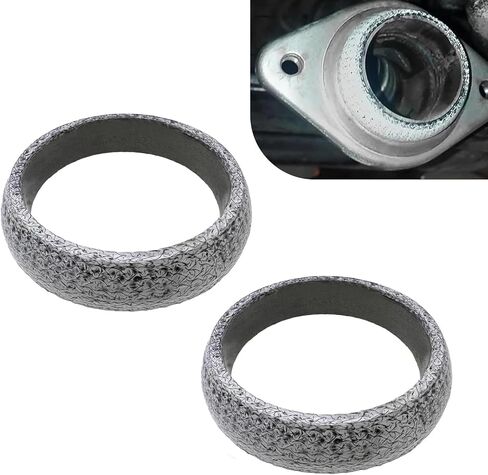 ID 60mm Exhaust Donut Gasket, 2.36 Inch Graphite Metal Flange Gasket Replacement for Exhaust Pipe & Manifold, Leak Proof Seal for Car Truck Vehicle Engine (60MM) in Saudi Arabia