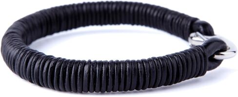 Urban Jewelry Powerful Dark Brown Leather Cuff Bracelet with Metal Design and Buckle Clasp (Adjustable) in Saudi Arabia