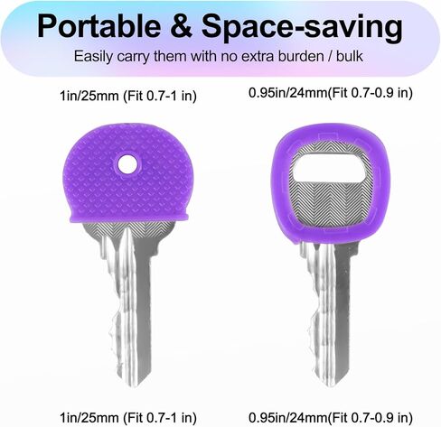 40 Pack Key Caps Covers Caps Tags - 2 Styles Semicircular & Round, Multicolor Rubber Key Identifiers for Standard Flat Keys, Easy Identification in 10 Colors in Saudi Arabia