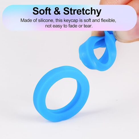 40 Pack Key Caps Covers Caps Tags - 2 Styles Semicircular & Round, Multicolor Rubber Key Identifiers for Standard Flat Keys, Easy Identification in 10 Colors in Saudi Arabia