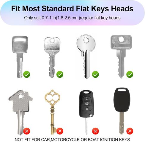 40 Pack Key Caps Covers Caps Tags - 2 Styles Semicircular & Round, Multicolor Rubber Key Identifiers for Standard Flat Keys, Easy Identification in 10 Colors in Saudi Arabia