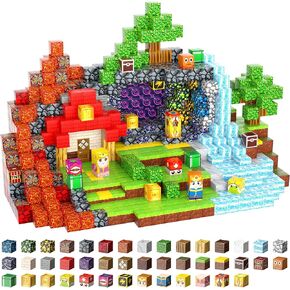 مكعبات مغناطيسية، مجموعة ألعاب مغناطيسية مكونة من 200 قطعة مقاس 0.8 بوصة، مجموعة ألعاب مغناطيسية للفارس والأميرة، مكعبات بناء مكدسة مغناطيس للأطفال، ألعاب ألعاب إبداعية حسية STEM للأطفال الصغار الأولاد والبنات 676 in Kuwait