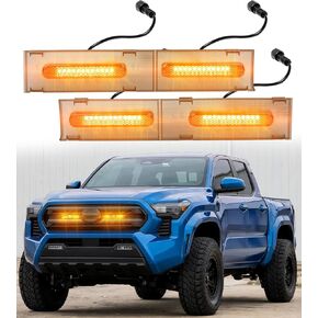 Direct-Snap LED Grill Lights for 2024 2025 Toyota Tacoma Raptor Lights Front Grille Light Bar 4th Gen Tacoma Accessories (Amber, SR SR5 Only) in Kuwait