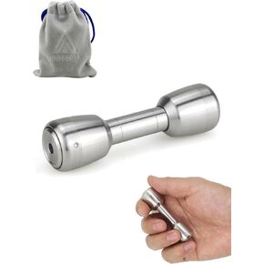 Fidget Spinners for Adults, EDC Metal Fidget Toy, 2 in 1 Finger Dumbbell Fidgets, Figette Haptic Toys / Stocking Stuffer Gift for Teens (Stainless Steel - Silver) in Saudi Arabia