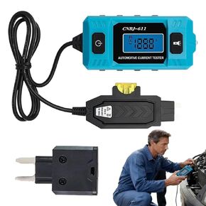 Automotive Circuit Tester, 0.01-19.99A Fuse Current Tester with Blue Backlit LCD & Front Work Light for Car Truck Diagnostic, CNBJ-611 (1pc) in Saudi Arabia