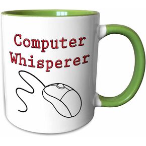 3dRose Computer Whisperer, Black Mug, 4 Count (Pack of 1) in Kuwait