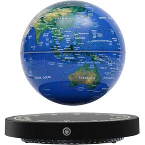 6" World Geographic Globes Floating Globe Lamp Anti Gravity 360 Rotating World Map with LED Light Magnetic Levitating Globe Home Office Desk Decor Creative Birthday Gifts in Saudi Arabia