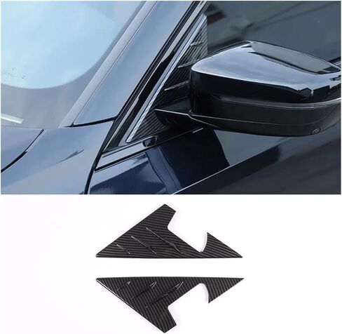 Compatible for BMW 3 Series G20 2020-2024 ABS Rearview Mirror Side Triangle Spoiler Wind Deflector Trim Cover Car Decorative Accessories(Carbon Fiber) in Saudi Arabia