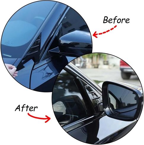 Compatible for BMW 3 Series G20 2020-2024 ABS Rearview Mirror Side Triangle Spoiler Wind Deflector Trim Cover Car Decorative Accessories(Carbon Fiber) in Saudi Arabia