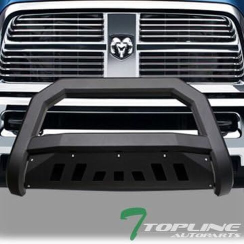 7422452974914 Compatible with 2009-2018 Dodge Ram 1500/2019-2022 Classic Matte Black AVT Style Bull Bar Guard with Skid Plate in Saudi Arabia