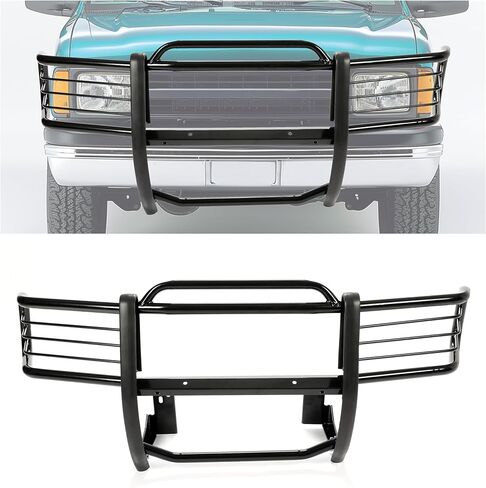 KUAFU Brush Guard Compatible with 1998-2004 Chevrolet S10 Blazer S, GMC Jimmy Envoy Sonoma, Isuzu Hombre, Oldsmobile Bravada Front Bumper Brush Grille Guard Steel Powder Coated Black in Saudi Arabia