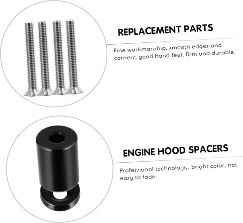 CHILDWEET Hood Spacer Riser Kit Engine Hood Ventilation Spacer Aluminum Alloy Heightener for Car Modification in Saudi Arabia