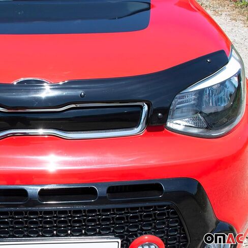 OMAC Front Bug Shield Hood Deflector Guard for Kia Soul 2014-2019 Black Smoke in Saudi Arabia