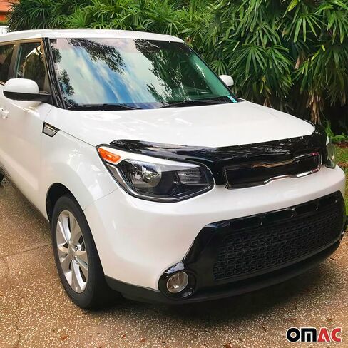 OMAC Front Bug Shield Hood Deflector Guard for Kia Soul 2014-2019 Black Smoke in Saudi Arabia