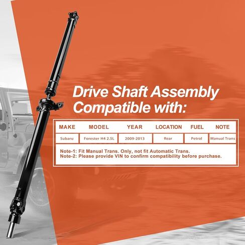 936-925 Rear Complete Drive Shaft Prop Shaft Driveshaft Assembly [H4 2.5L, Manual Transmission] Fit for Subaru Forester 2009 2010 2011 2012 2013, Replace OE 27111SC030, 27111SC031 in Saudi Arabia