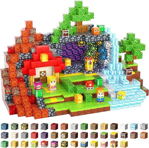 مكعبات مغناطيسية، مجموعة ألعاب مغناطيسية مكونة من 200 قطعة مقاس 0.8 بوصة، مجموعة ألعاب مغناطيسية للفارس والأميرة، مكعبات بناء مكدسة مغناطيس للأطفال، ألعاب ألعاب إبداعية حسية STEM للأطفال الصغار الأولاد والبنات 676 in Kuwait