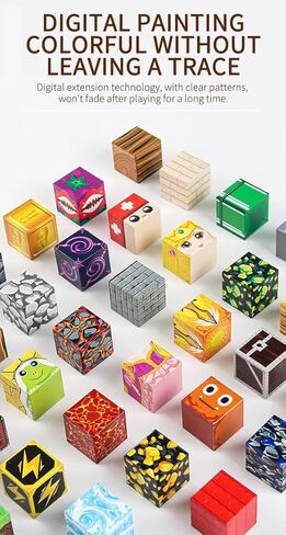 مكعبات مغناطيسية، مجموعة ألعاب مغناطيسية مكونة من 200 قطعة مقاس 0.8 بوصة، مجموعة ألعاب مغناطيسية للفارس والأميرة، مكعبات بناء مكدسة مغناطيس للأطفال، ألعاب ألعاب إبداعية حسية STEM للأطفال الصغار الأولاد والبنات 676 in Kuwait