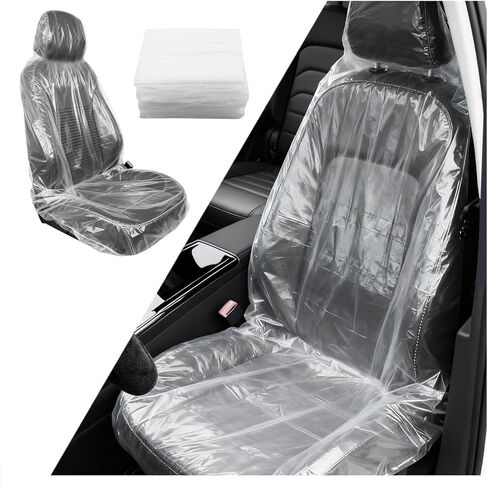25PCS Disposable Car Seat Covers,Portable Disposable Seat Covers for Cars to Avoid Car Seats Contact with Dust,Transparent Automotive Seats Cover Cars Accessories in Saudi Arabia