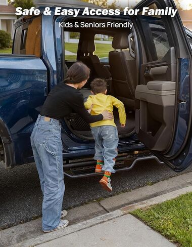 JOYTUTUS Running Boards for 2019-2026 Silverado & Sierra 1500, 2020-2026 Silverado/Sierra 2500 HD 3500 HD Crew Cab (Excl 2019 1500 LD/Limited, 500LB Capacity Anti-Slip Side Steps No-Drill Installation in Saudi Arabia