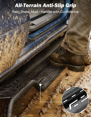 JOYTUTUS Running Boards for 2019-2026 Silverado & Sierra 1500, 2020-2026 Silverado/Sierra 2500 HD 3500 HD Crew Cab (Excl 2019 1500 LD/Limited, 500LB Capacity Anti-Slip Side Steps No-Drill Installation in Saudi Arabia