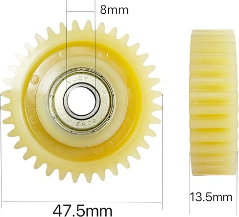 3-piece 36T nylon motor gear set, 47.5mm diameter, with bearings and nylon planetary gear flywheel. Suitable for 500W-1000W hub motors, electric mountain bikes, folding bikes, bicycles, and fat bikes in Saudi Arabia