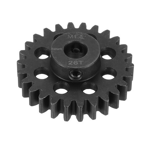 MECCANIXITY 2 Pcs Steel M1.5 Gear Set 28T 8mm Shaft Motor Gears for RC Vehicles Truck Drift Car Part, Black in Saudi Arabia