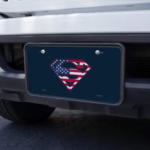 GRAPHICS & MORE Superman USA American Flag Shield Logo Novelty Metal Vanity Tag License Plate in Saudi Arabia