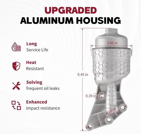 26300-3LAA0 Upgrade Aluminum Complete Oil Filter & Housing Assembly Compatible with 2020-2024 Kia Telluride, 2017-2021 Sedona Sorento Cadenza, 2017-2020 Hyundai Genesis G80, 2020-2024 Palisade in Saudi Arabia