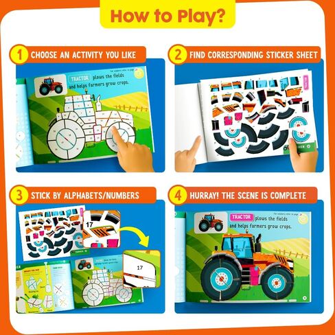 Dot Art Activity - Unicorn & Princess Sticker Art Kit, Arts and Crafts for Kids, Toddler Craft Supplies, Gifts for Boys & Girls Ages 3, 4, 5, 6, 7 Year Old - Kids Travel Activities & Toys in Kuwait