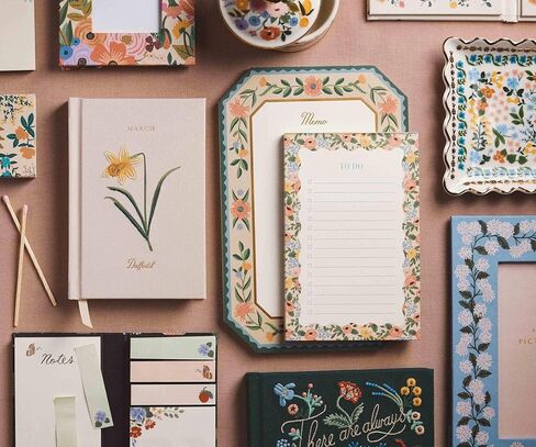 RIFLE PAPER CO. Large Weekly Memo Notepad 65 Tear-Off Pages, Manage Important Tasks, Jot Down a To-Do List, or Leave a Sweet Message with our Illustrated Notepads (9" L x 6" W), Muted Numbered Color Block in Kuwait