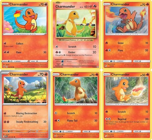 Pokemon - Charmander 6 Card Lot - Team Up - Evolutions - 007/091-9/108-11/181 in Saudi Arabia