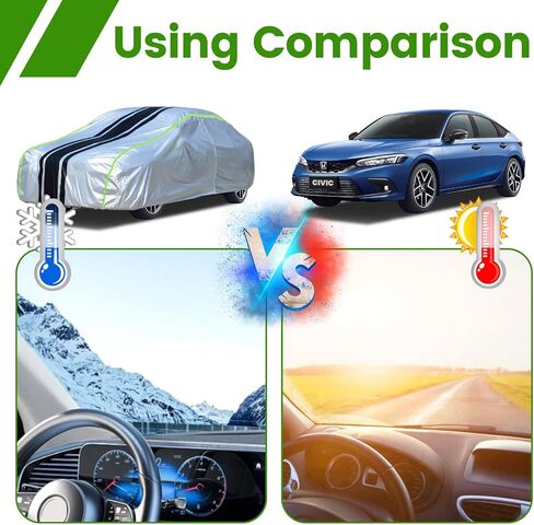 غطاء سيارة متعدد الطبقات مقاوم للماء لجميع الأحوال الجوية لسيارة Toyota Camry 2002-2026/Nissan Altima 2002-2026/Honda Accord Sedan/Coupe 2001-2026، حماية مخصصة من الأشعة فوق البنفسجية للمطر الثلجي in Kuwait