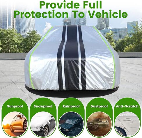 غطاء سيارة متعدد الطبقات مقاوم للماء لجميع الأحوال الجوية لسيارة Toyota Camry 2002-2026/Nissan Altima 2002-2026/Honda Accord Sedan/Coupe 2001-2026، حماية مخصصة من الأشعة فوق البنفسجية للمطر الثلجي in Kuwait
