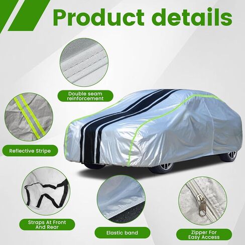 غطاء سيارة متعدد الطبقات مقاوم للماء لجميع الأحوال الجوية لسيارة Toyota Camry 2002-2026/Nissan Altima 2002-2026/Honda Accord Sedan/Coupe 2001-2026، حماية مخصصة من الأشعة فوق البنفسجية للمطر الثلجي in Kuwait