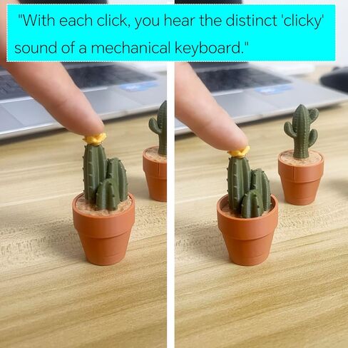 Clicky Cacti Fidget Toy - 3D Printed Tactile Stress Reliever with Mechanical Keyboard Feel | Pocket-Sized Desk Toy, Fun Gift for Cactus Lovers, Office & Home Decor in Saudi Arabia