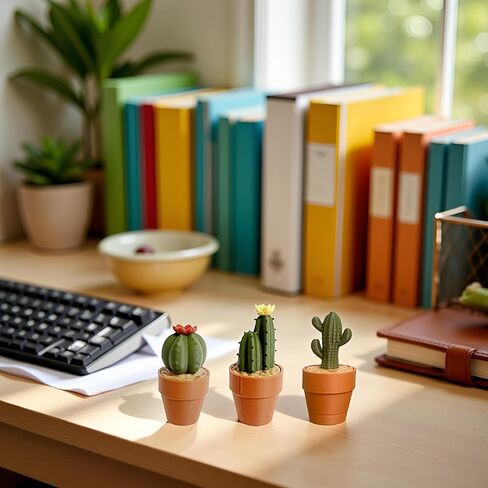Clicky Cacti Fidget Toy - 3D Printed Tactile Stress Reliever with Mechanical Keyboard Feel | Pocket-Sized Desk Toy, Fun Gift for Cactus Lovers, Office & Home Decor in Saudi Arabia
