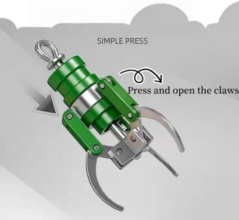 4 قطع من سلسلة مفاتيح Claw Grabber Fidget للبالغين - لعبة مكتبية حسية لتخفيف التوتر، تخفيف القلق في المكتب مع وظيفة الضغط والضغط، ملحق DIY، هدايا للبالغين لتخفيف التوتر بمرور الوقت in Kuwait