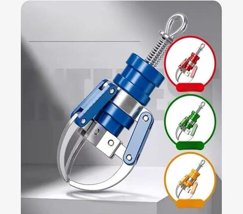 4 قطع من سلسلة مفاتيح Claw Grabber Fidget للبالغين - لعبة مكتبية حسية لتخفيف التوتر، تخفيف القلق في المكتب مع وظيفة الضغط والضغط، ملحق DIY، هدايا للبالغين لتخفيف التوتر بمرور الوقت in Kuwait